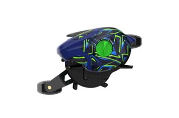 Image of Zebco Roam Baitcast Reel and Rod Combo, 6ft 6in 2-PC Fiberglass Pole w/ Split-Grip MaxTac Handle, Lightweight Graphite Frame, RH Retrieve, Blue/Green, ROAMBG100662MH.NS3