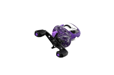Image of Zebco Roam Baitcast Reel and Rod Combo, 6ft 6in 2-PC Fiberglass Pole w/ Split-Grip MaxTac Handle, Lightweight Graphite Frame, RH Retrieve, Purple, ROAMPR100662MH.NS3