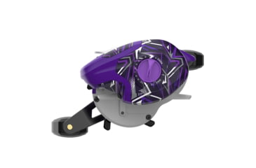Image of Zebco Roam Baitcast Reel and Rod Combo, 6ft 6in 2-PC Fiberglass Pole w/ Split-Grip MaxTac Handle, Lightweight Graphite Frame, RH Retrieve, Purple, ROAMPR100662MH.NS3