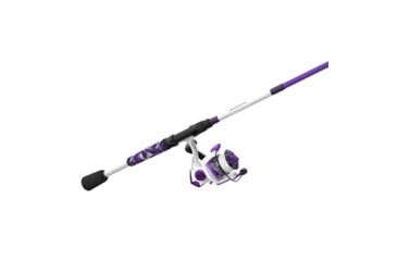 Image of Zebco Roam Spinning Reel and Rod Combo, 6ft 6in 2-PC Fiberglass Pole, Split ComfortGrip Handle, Soft-Touch Handle Knob, SZ 30 Reel, Purple, ROAMPR30662M.NS3
