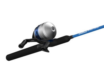Image of Zebco Salt Fisher 33 Spincast Reel and Rod Combo, 6ft 6in 2-PC Medium-Heavy, Moderate-Fast Fiberglass Rod, Interchangeable Retrieve, 12lb Line, Blue/Silver, SF33N662MH.NS3
