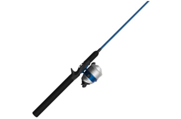 Image of Zebco Salt Fisher 33 Spincast Reel and Rod Combo, 6ft 6in 2-PC Medium-Heavy, Moderate-Fast Fiberglass Rod, Interchangeable Retrieve, 12lb Line, Blue/Silver, SF33N662MH.NS3