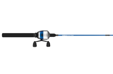 Image of Zebco Salt Fisher 33 Spincast Reel and Rod Combo, 6ft 6in 2-PC Medium-Heavy, Moderate-Fast Fiberglass Rod, Interchangeable Retrieve, 12lb Line, Blue/Silver, SF33N662MH.NS3