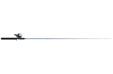 Image of Zebco Salt Fisher 33 Spincast Reel and Rod Combo, 6ft 6in 2-PC Medium-Heavy, Moderate-Fast Fiberglass Rod, Interchangeable Retrieve, 12lb Line, Blue/Silver, SF33N662MH.NS3