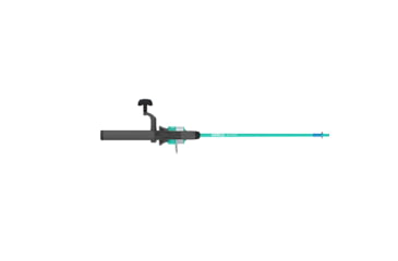 Image of Zebco Spyn 40 Salt Fisher Spinning Reel and Rod Combo, 6ft 6in 2-PC Telescopic Rod, Med-Heavy, Mod-Fast, SZ 40 Reel, 7-PC Strike King Tackle Kit, Blue/Green, SPYN40SK662MH.FB4