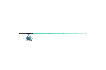 Image of Zebco Spyn 40 Salt Fisher Spinning Reel and Rod Combo, 6ft 6in 2-PC Telescopic Rod, Med-Heavy, Mod-Fast, SZ 40 Reel, 7-PC Strike King Tackle Kit, Blue/Green, SPYN40SK662MH.FB4