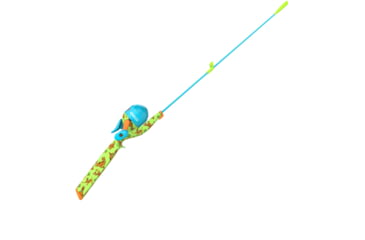 Image of Zebco Youth Scooby Doo Floating Spincast Reel and Rod Combo, 29in Fiberglass Rod, Light, Moderate, SZ 20 Reel, RH Retrieve, Pre-Spooled w/ 6lb Line, Green, YFCSCOOBYDOO.FB6