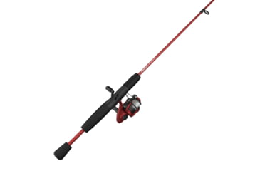 Image of Zebco Slingshot Spinning Reel and Rod Combo, 5ft 6in 2-PC Pole, SZ 20 Reel, Changeable Righ/Left Retrieve, Pre-Spooled w/ 8lb Zebco Cajun Line, Red, SLSPRD562MLA.NS4