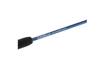 Image of Zebco Slingshot Spinning Reel and Rod Combo, 6ft 2-PC Pole, SZ 20 Reel, Changeable Righ/Left Retrieve, Pre-Spooled w/ 8lb Zebco Cajun Line, Blue, SLSPBL602ML.NS4
