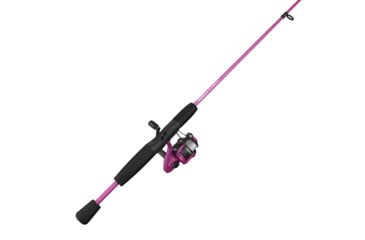 Image of Zebco Slingshot Spinning Reel and Rod Combo, 6ft 2-PC Pole, SZ 20 Reel, Changeable Righ/Left Retrieve, Pre-Spooled w/ 8lb Zebco Cajun Line, Purple, SLSPPL602ML.NS4