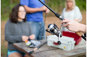 Image of Zebco Spyn Spinning Combo 2 Piece Ml Cork/Fiberglass, Size 10, 4.3-1 Ratio, 3Bb w/ 6# Line, 6ft, SPYN10602ML.NS3