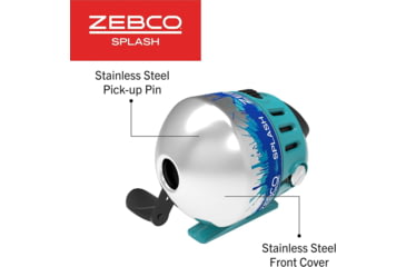 Image of Zebco Splash Combo Spincast, On 6ft 2 Piece Rod, 4 Pack Asstmnt, 2 Blue / 2 Purp, BRSSPLASHSC602M