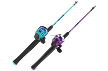 Image of Zebco Splash Combo Spincast, On 6ft 2 Piece Rod, 4 Pack Asstmnt, 2 Blue / 2 Purp, BRSSPLASHSC602M