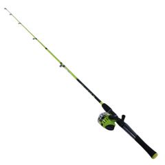 Image of Zebco Splash Spincast Combo Rod, 6ft, Medium, Moderate, 2 Pieces, Green, SPLGRSC602MB.NS4