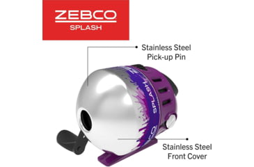 Image of Zebco Splash Spincast Combo, 2 Piece, 6 ft, Purple, SPLPRSC602MB.NS4