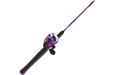 Image of Zebco Splash Spincast Combo Rod, 6ft, Medium, Moderate, 2 Pieces, Purple, SPLPRSC602MB.NS4