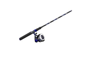 Image of Zebco Splash Spinning Reel and Rod Combo, 6ft 2-PC Fiberglass Rod, Medium-Light, Moderate, SZ 20 Reel, 5.2-1 Ratio, 2-Bearings, All Metal Gears, Z-Splash Blue, SPLZFB20602ML.NS4