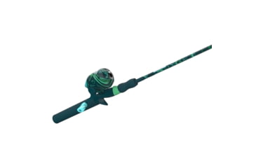 Image of Zebco Splash Spincast Reel and Rod Combo, 6ft 2-PC Fiberglass Rod, Medium, Moderate, SZ 20 Reel, Ball Bearing System, All Metal Gears, Grunge Green, SPLGRGSC602M.NS4