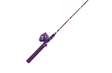 Image of Zebco Splash Spincast Reel and Rod Combo, 6ft 1-PC Fiberglass Rod, Medium, Moderate, SZ 20 Reel, Ball Bearing System, All Metal Gears, Tidepool Purple, SPLTPPSC602M.NS4