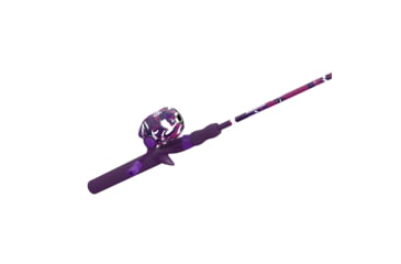 Image of Zebco Splash Spincast Reel and Rod Combo, 6ft 1-PC Fiberglass Rod, Medium, Moderate, SZ 20 Reel, Ball Bearing System, All Metal Gears, Tidepool Purple, SPLTPPSC602M.NS4
