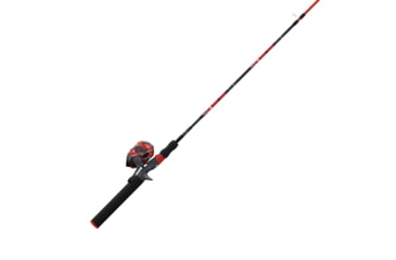 Image of Zebco Splash Spincast Reel and Rod Combo, 6ft 1-PC Fiberglass Rod, Medium, Moderate, SZ 20 Reel, Ball Bearing System, All Metal Gears, Z-Splash Red, SPLZFRSC602M.NS4