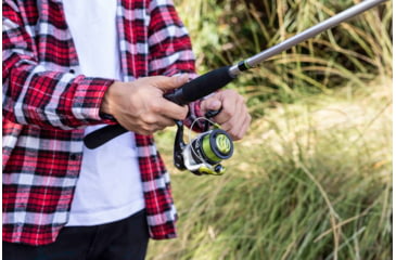 Image of Zebco Stinger Spinning Reel and Rod Combo, 7ft 2-PC Fiberglass Pole, EVA Rod Handle, SZ 40 Reel, Changeable Righ/Left Retrieve, Built-In Hook Keeper, Silver/Black, SSP40702MA.NS3