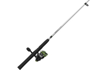 Image of Zebco Stinger Spinning Reel and Rod Combo, 6ft 2-PC Fiberglass Pole, EVA Rod Handle, SZ 20 Reel, Changeable Righ/Left Retrieve, Built-In Hook Keeper, Silver/Black, SSP20602MLA.NS3