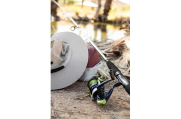 Image of Zebco Stinger Spinning Reel and Rod Combo, 7ft 2-PC Fiberglass Pole, EVA Rod Handle, SZ 40 Reel, Changeable Righ/Left Retrieve, Built-In Hook Keeper, Silver/Black, SSP40702MA.NS3