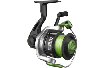 Image of Zebco Stinger Spinning Reel and Rod Combo, 7ft 2-PC Fiberglass Pole, EVA Rod Handle, SZ 40 Reel, Changeable Righ/Left Retrieve, Built-In Hook Keeper, Silver/Black, SSP40702MA.NS3