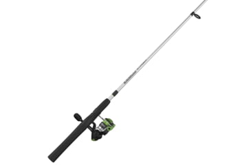 Image of Zebco Stinger Spinning Reel and Rod Combo, 4ft 6in 2-PC Fiberglass Pole, EVA Rod Handle, SZ 10 Reel, Changeable Righ/Left Retrieve, Silver/Black, SSP10462ULA.NS3