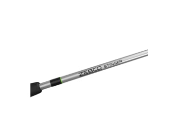 Image of Zebco Stinger Spinning Reel and Rod Combo, 6ft 6in 2-PC Fiberglass Pole, EVA Rod Handle, SZ 30 Reel, Changeable Righ/Left Retrieve, Silver/Black, SSP30662MA.NS3