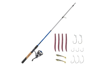 Image of Zebco Ready Tackle Bass 30sz 6 ft 6 in Spinning Combo w/Strike King Tackle, 2 Pieces