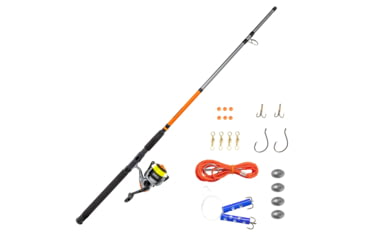 Image of Zebco Ready Tackle Catfish 60sz 8 ft Spinning Combo with Eagle Claw Tackle, 2 Pieces