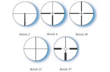 Image of Available Reticles for Zeiss 1.8-5.5x38 50YD Parallax Conquest Rifle Scope