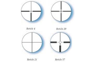 Image of Available Reticles for Zeiss 2.5-8x32 50YD Parallax Conquest Rifle Scope