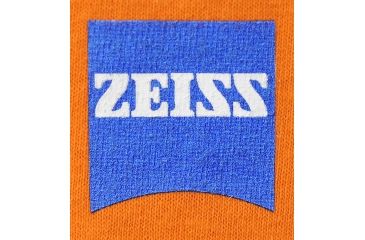 Image of Zeiss Gear Long Sleeve T-Shirt Carl Zeiss on Sleeve, Logo on Front Left Chest, Orange, Large G2400orangeL