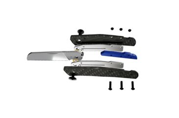 Image of Zero Tolerance Anso Manual Folding Knife, 2.6in, CPM 20CV Steel, Sheepsfoot, Stonewashed finish, Carbon fiber Handle, 0230