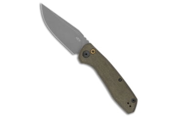 Image of Zero Tolerance 0512 Model Automatic Folding Knife, 3.45in, CPM-CruWear, Clip Point Blade, Micarta, Titanium, Green Handle, Green/Gray, 8.00 inch, BHQ-221306