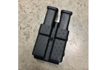 Image of Zero9 Double Mag Case Holster, Glock .45 ACP, Molle Loks, Plain Black, Z9-4014-BLK-MLK