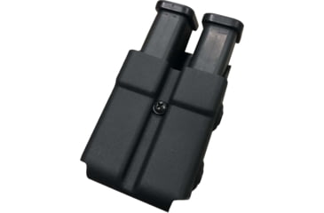 Image of Zero9 Double Mag Case Holster, Glock 9mm/.40ACP, Molle Loks, Plain Black, Z9-4005-BLK-MLK