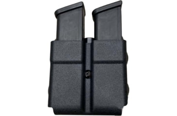 Image of Zero9 Double Mag Case Holster, Traditional 9/40, Molle Loks, Plain Black, Z9-4027-BLK-MLK