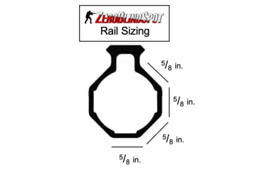 Image of ZeroBlindSpot 0BS-2 IR + White Rechargeable LED Weapon Light, Black, Small, 0002
