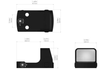 Image of ZeroTech Optics Thrive HD Series RMSc Footprint 1x21mm Micro Reflex Red Dot Sight, Multi Reticle, Black, THDMM21