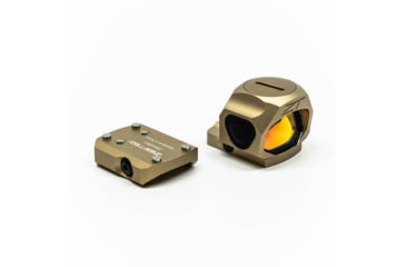 Image of ZeroTech Optics Trace H.A.L.O 1x28mm Enclosed Micro Reflex Red Dot Sight, 3 MOA Dot, Flat Dark Earth, TRAE28-FDE