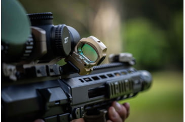 Image of ZeroTech Optics Trace H.A.L.O 1x28mm Enclosed Micro Reflex Red Dot Sight, 3 MOA Dot, Flat Dark Earth, TRAE28-FDE