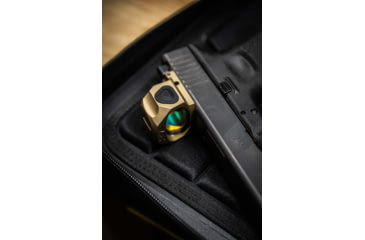Image of ZeroTech Optics Trace H.A.L.O 1x28mm Enclosed Micro Reflex Red Dot Sight, 3 MOA Dot, Flat Dark Earth, TRAE28-FDE