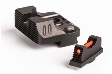 Image of ZEV Technologies Combat Sight Set, .215 Fiber Optic Front, Combat v3 Rear, Black SIGHT.SET-215-FO-COM3-B