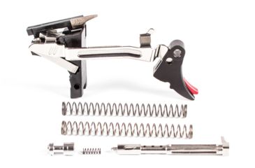 Image of ZEV Technologies Fulcrum .45 Adjustable Glock Trigger Upgrade Ultimate Kit, 1st-3rd Gen, Black/Red FUL-ADJ-ULT-45-B-R