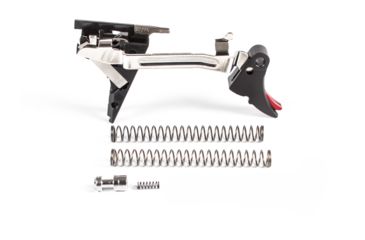 Image of ZEV Technologies Fulcrum Drop In Trigger Kit Black Trigger Pad, w/Red Safety For Gen 4 For Glock 17/19/26/34