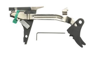 Image of Zev Technologies Fulcrum Drop In Trigger Kit Black Trigger Pad With Black Safety For Gen 4 Glock 22/23/24/27/31/32/33/35